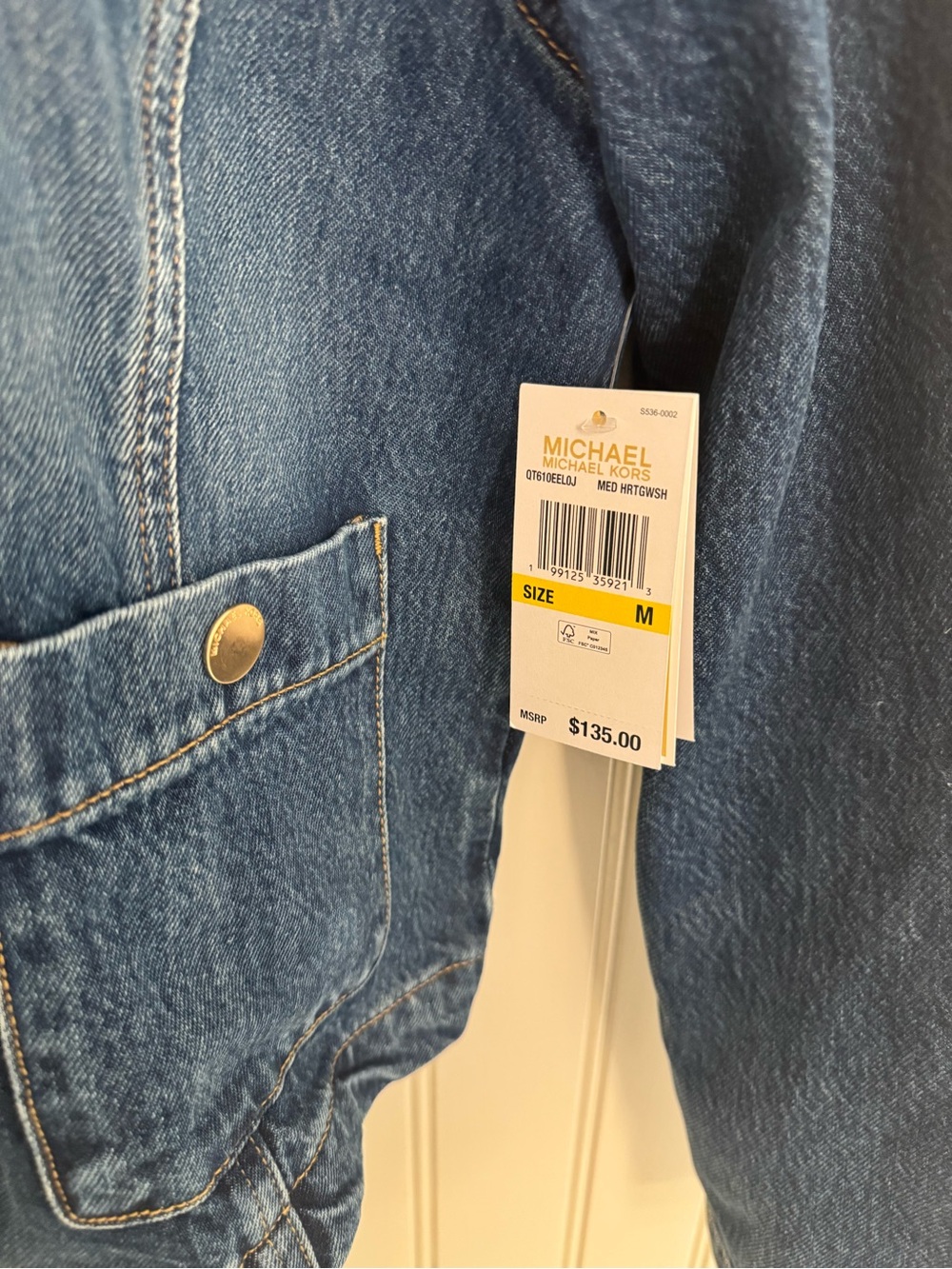 Michael Kors Denim Jacket – NWT – Size Medium - Picture 6 of 9